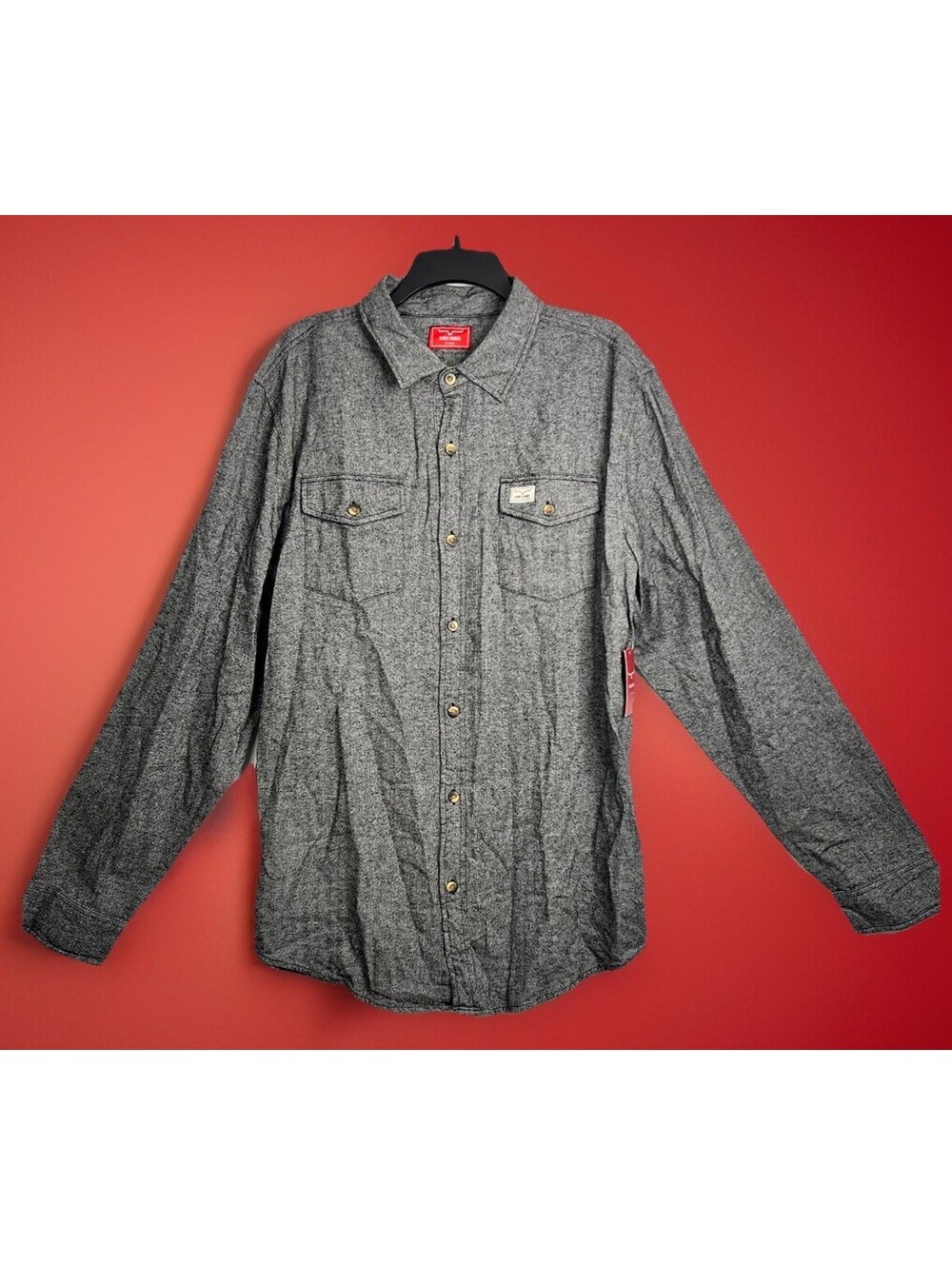 Kimes Ranch Western Gray Cotton Shirt Men’s Size XL - New With Tags